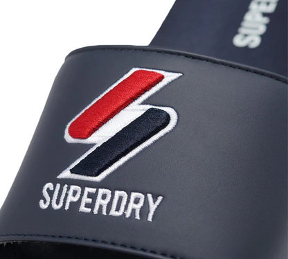 Superdry Core Pool MF310132A98T Sliders Eclipse Navy UK SL