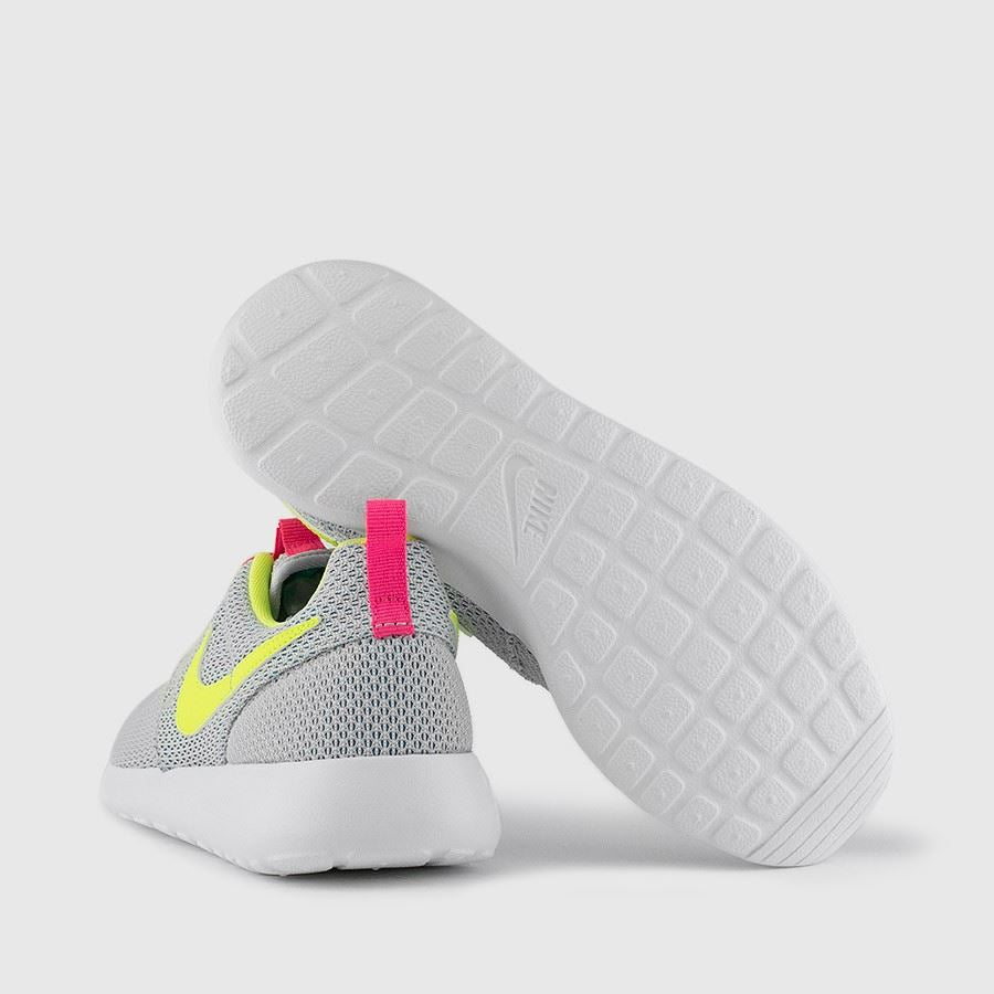 Nike Rosherun (GS) Grau/Neongrün/Rosa 599729 008 UK