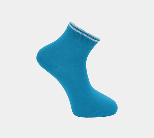 Lacoste 2 paires de chaussettes basses en jersey de coton mélangé RA8495 00 YM1 Blanc/Bleu UK 3.5-11