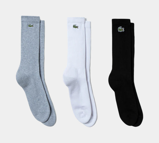 Lot de 3 paires de chaussettes montantes Lacoste RA2099 00 P0F SPORT en coton multicolore