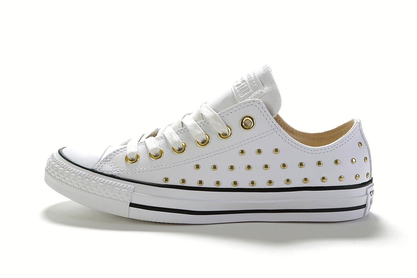 Converse CTAS OX 561684C Weiß/Gold Damen UK 3-8