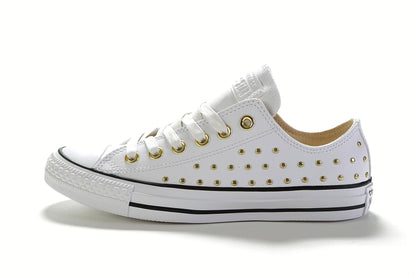 Converse CTAS OX 561684C Weiß/Gold Damen UK 3-8