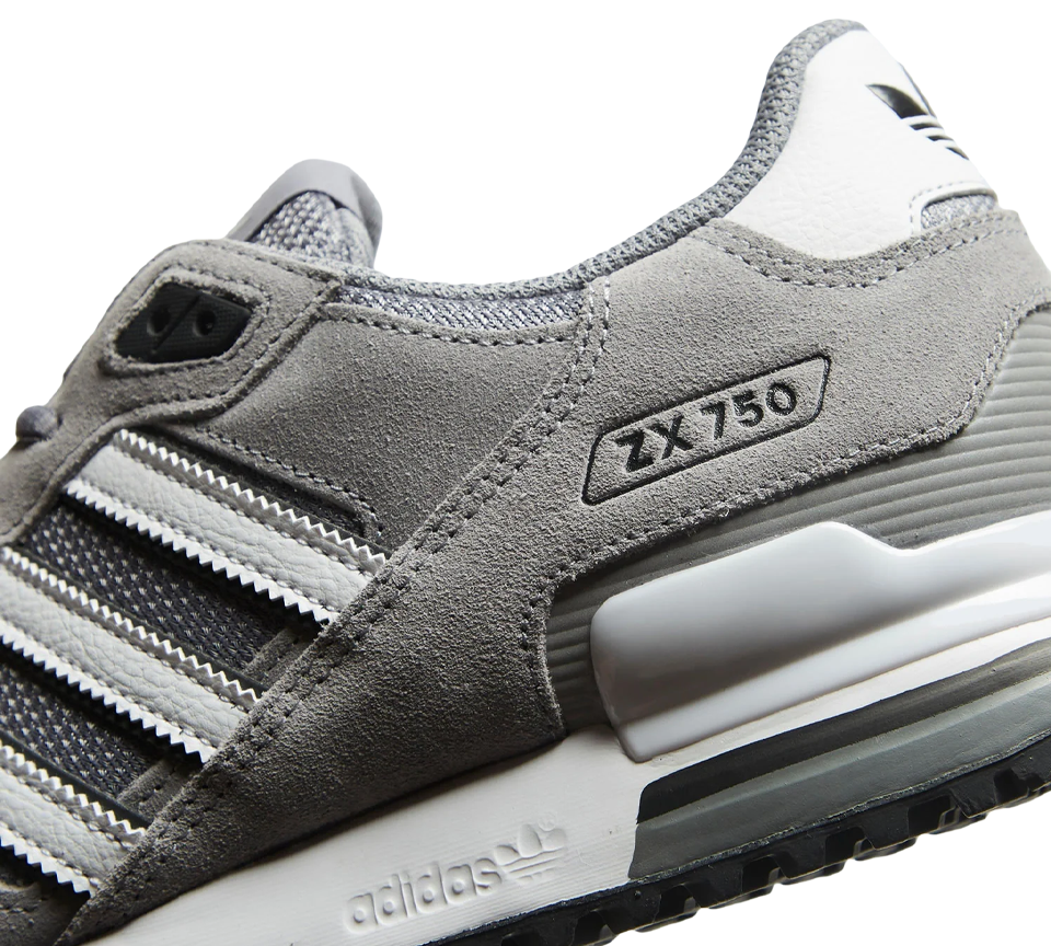 Adidas ZX750 GW5529 Baskets Gris Chiné/Core Noir/Footwear Blanc UK 7-12