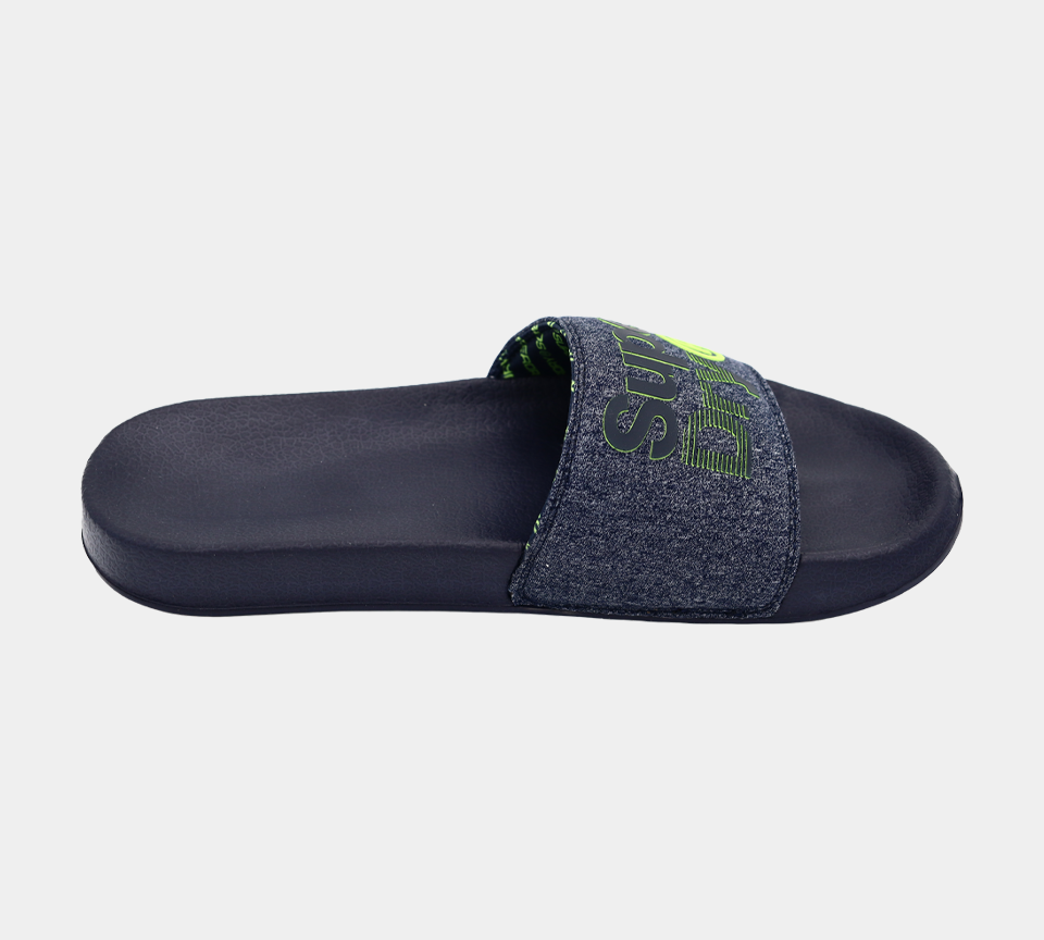 Superdry Lineman Pool Slides MF3103STW2K Marine/Fluro Lime S-XL