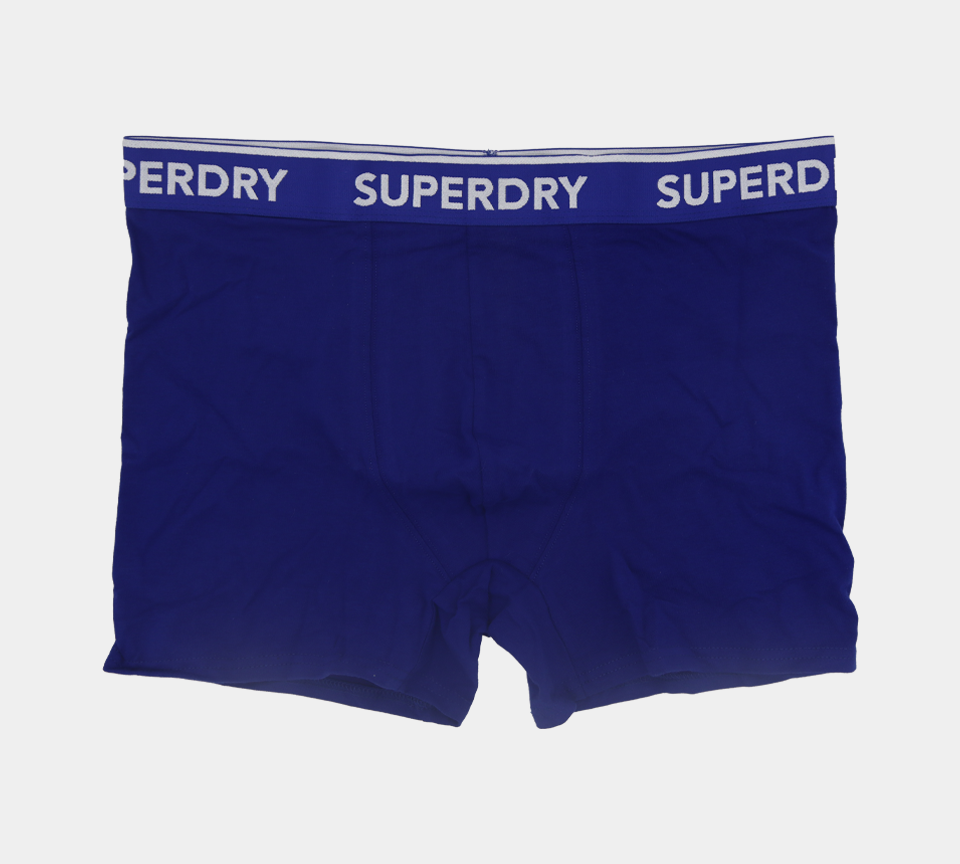 Superdry Bio-Baumwolle M3110082A 4KB Dreierpack Boxershorts Schwarz/Marineblau/Grau S-XL