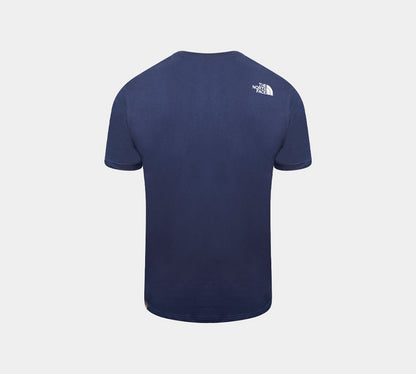 The North Face Simple Dome Cotton Logo Sports T-Shirt Top - Navy