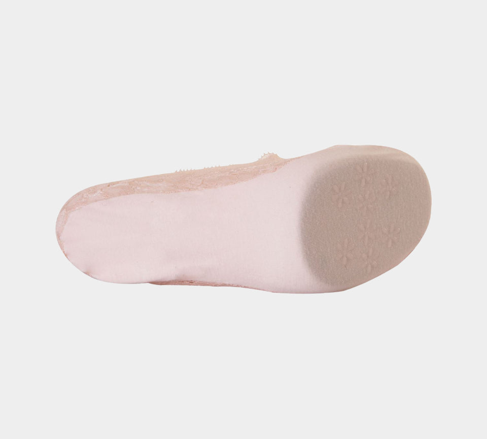 1 Pair Black 1 Pair Pink High Quality Laced Design Invisible Socks