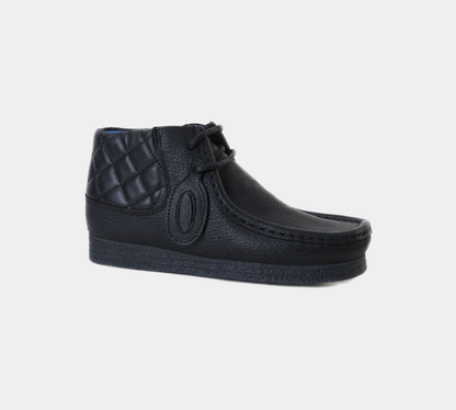 Deakins Carlos Black Leather Back To School Shoes Kids