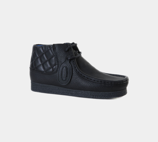 Deakins Carlos Black Leather Back To School Shoes Kids