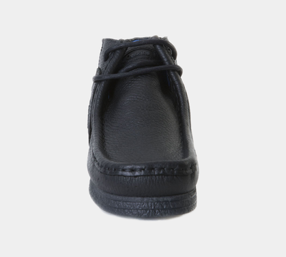 Deakins Carlos Black Leather Back To School Shoes Kids