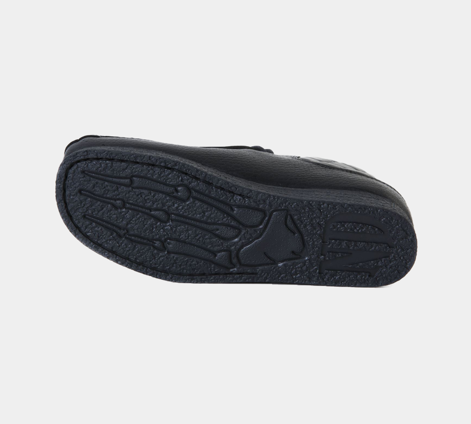 Deakins Carlos Black Leather Back To School Shoes Kids