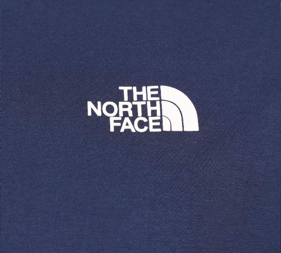The North Face Simple Dome Cotton Logo Sports T-Shirt Top - Navy