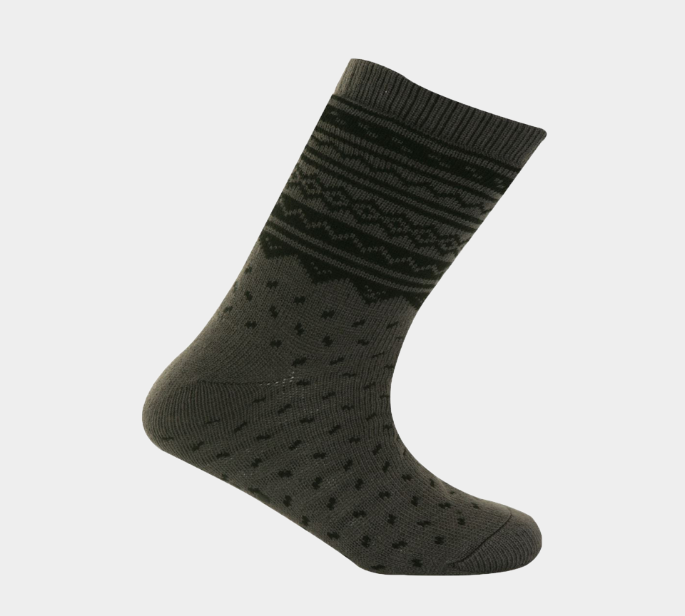 1 Paar M10785 HERREN 4,7 TOG THERMALFLEECE SHERPA-FUTTER SLIPPER GRIPPER SOCKEN – Anthrazit 