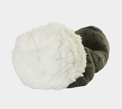 1 Paar M10785 HERREN 4,7 TOG THERMALFLEECE SHERPA-FUTTER SLIPPER GRIPPER SOCKEN – Anthrazit 