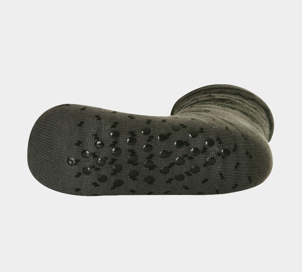 1 Paar M10785 HERREN 4,7 TOG THERMALFLEECE SHERPA-FUTTER SLIPPER GRIPPER SOCKEN – Anthrazit 