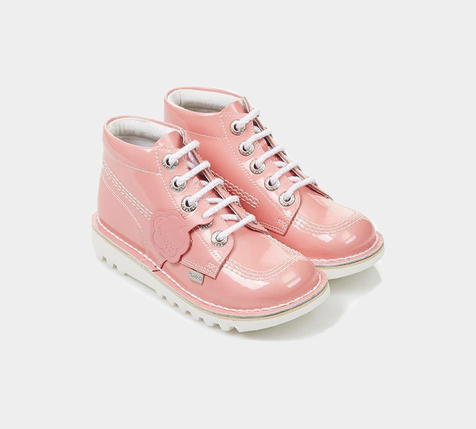 Kickers Kick HI Patent 114046 Pink Infant