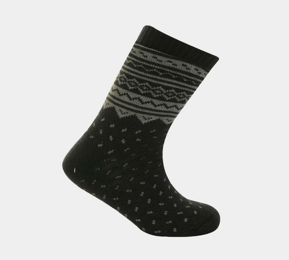1 Paar M10785 HERREN 4,7 TOG THERMALFLEECE SHERPA-FUTTER SLIPPER GRIPPER SOCKEN – Marineblau 