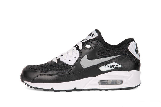 NIKE AIR MAX 90 PREM MESH (GS) 724882 101 BLACK-WHITE