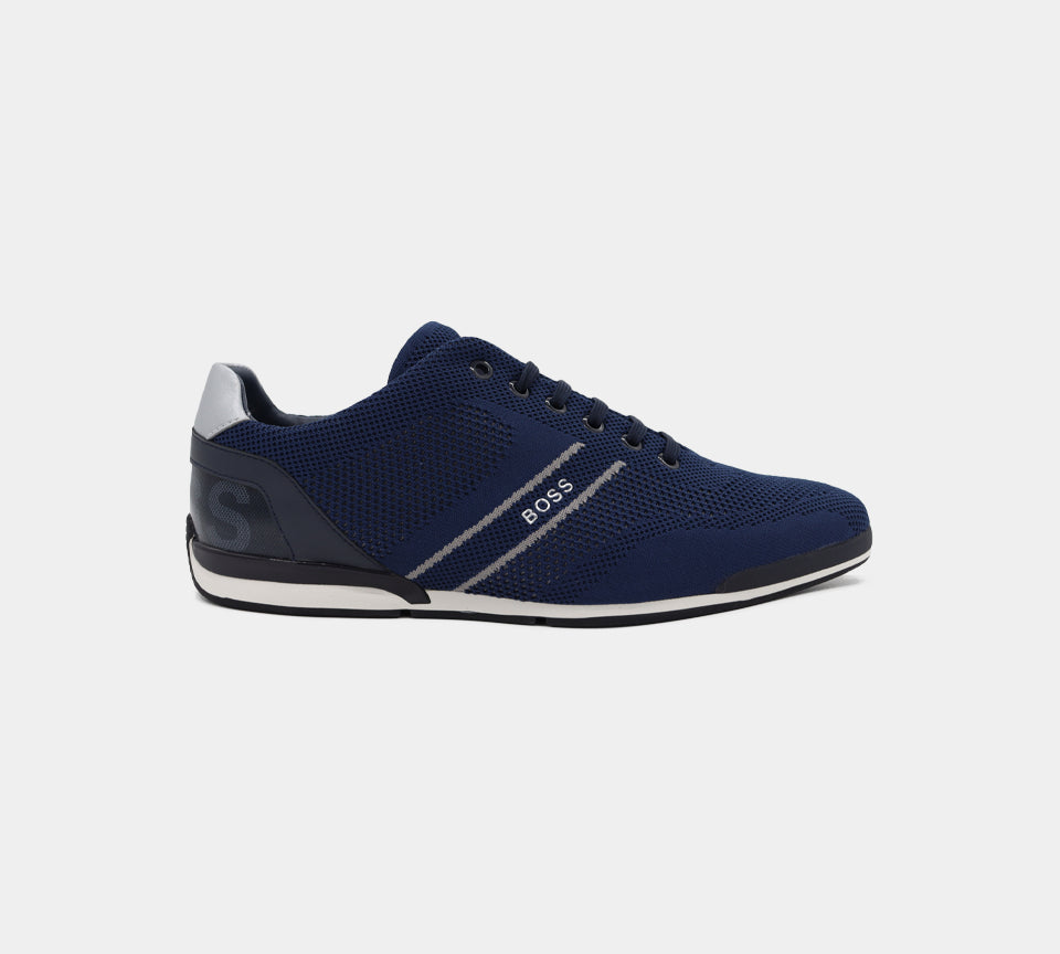 Hugo BOSS  Saturn_Lowp_knlg 50432830 401 Trainers Navy UK 5-9