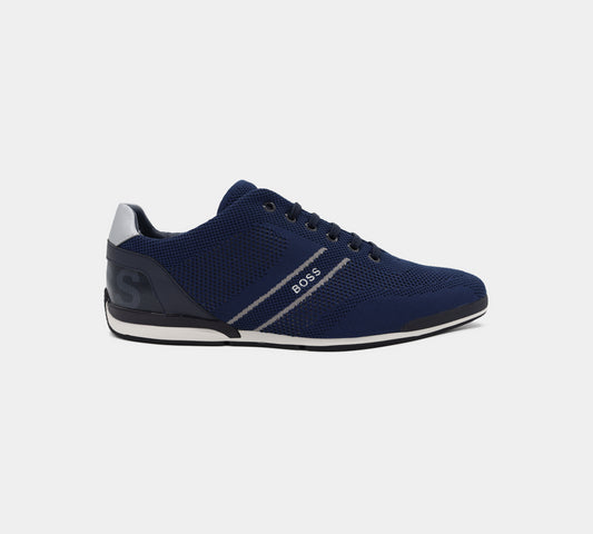 Hugo BOSS  Saturn_Lowp_knlg 50432830 401 Trainers Navy UK 5-9
