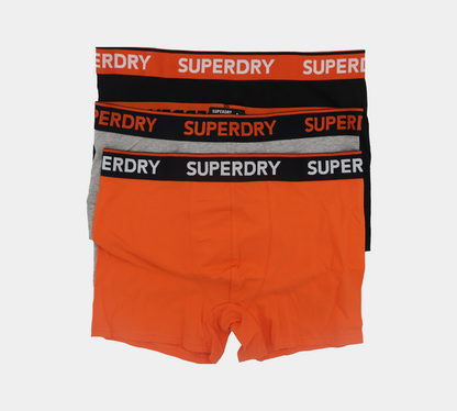 Superdry Coton Bio M3110082A 4IX Triple Pack Boxers Noir/Gris/Orange S-XL