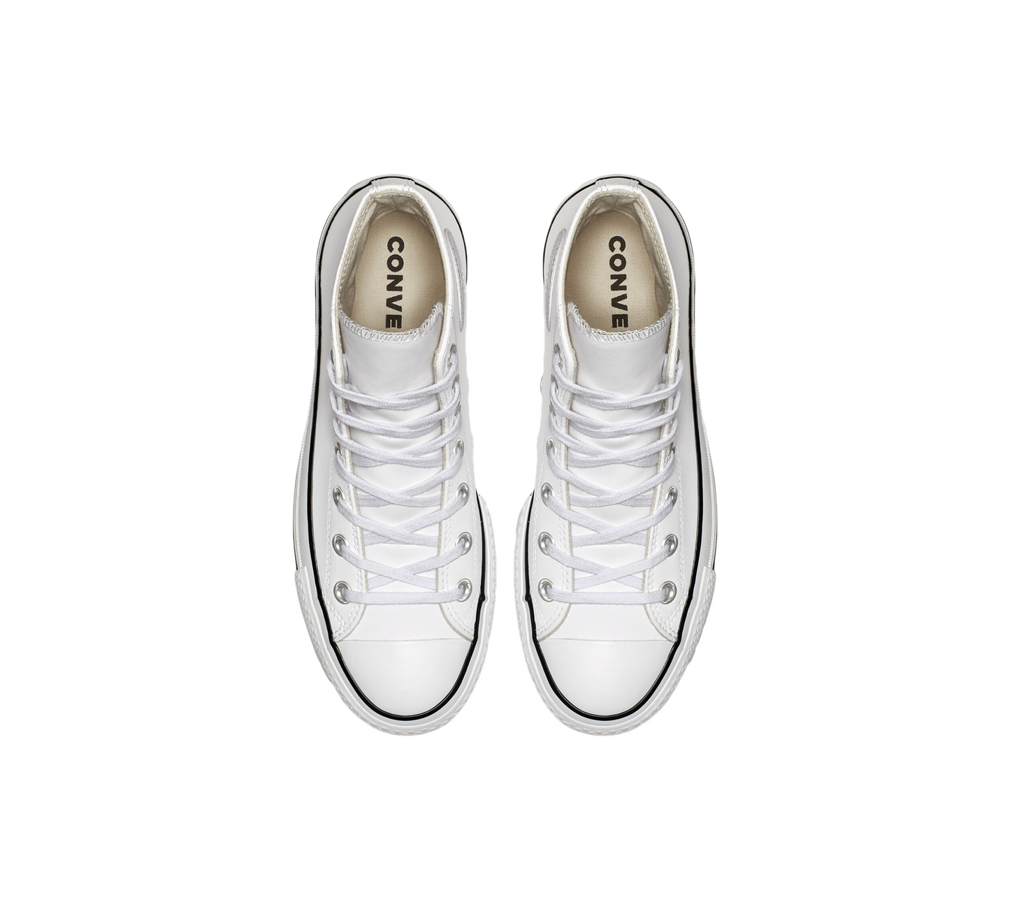 Converse Chuck Taylor All Star Platform Leather 561676C Shoes White UK 3-8