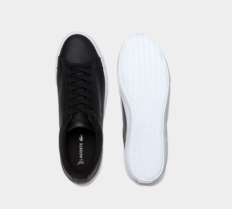 Lacoste Lerond Monochrome Leather 33CAM1032024 Trainers Black UK 6-11
