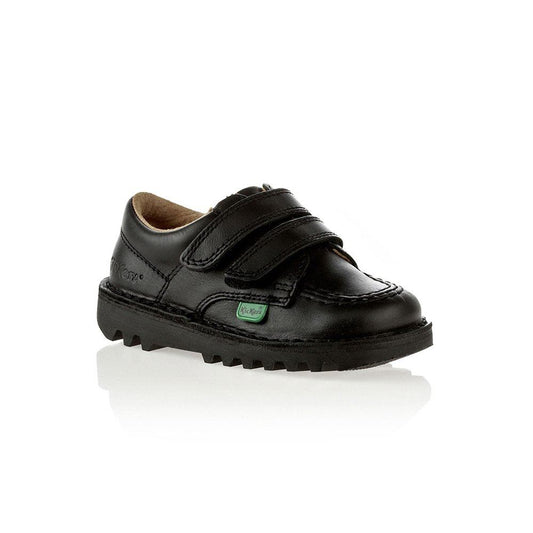 Kickers Kick Lo Classic Strap Junior Black Leather Shoes UK 12.5-2.5