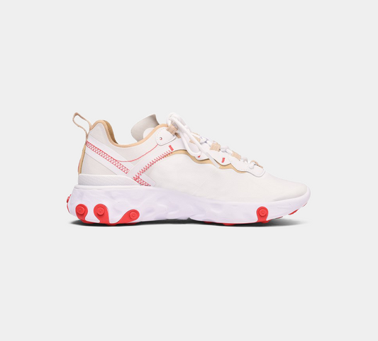 Nike React Element 55 BQ2728 101 Trainers White Desert Ore Ember Glow UK 3.5