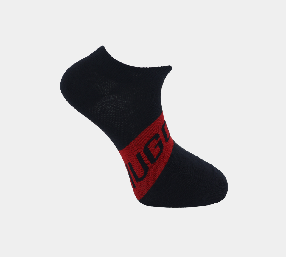 Hugo Boss 50428744 405 Knöchelsocken, Marineblau/Rot, UK 5,5–8/8,5–11