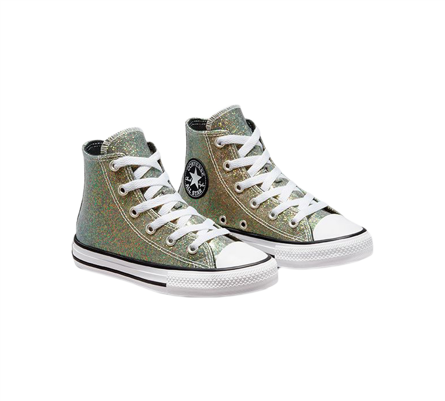 Converse Damen Junior Winter Glitter Chuck Taylor All Star 672097C Schuhe Gold UK 10-5,5