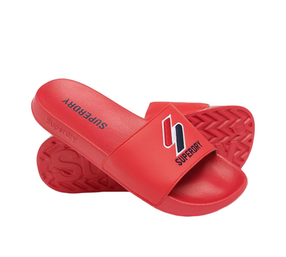 Superdry Core Pool MF310132ARXG Sliders Rouge UK SL