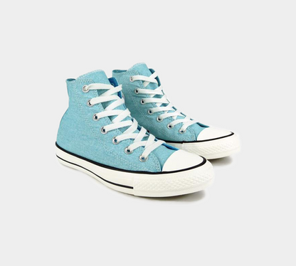 Converse Chuck Taylor Hi 136580C Shoes Neon Blue UK 3-7