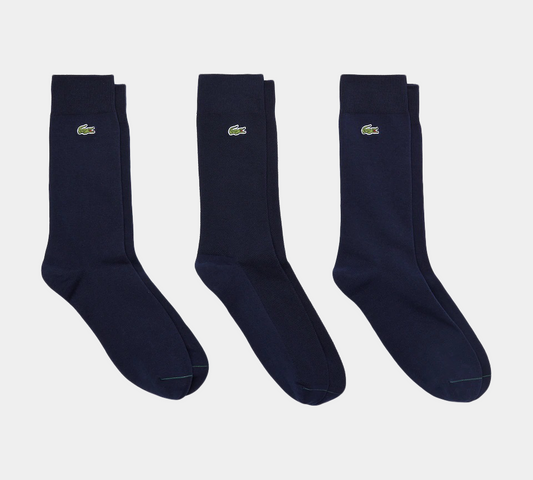 3-Pack Lacoste Cotton Blend Socks