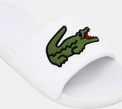 LACOSTE Croco Slide 319 4 US CMA 7-38CMA0073082 WHT-GRN UK 6-11