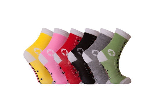 Girls All Star Design Socks UK 12-3.5
