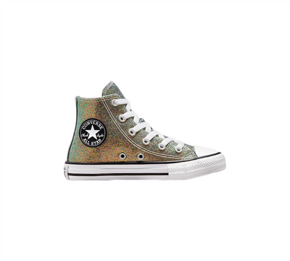 Converse Damen Junior Winter Glitter Chuck Taylor All Star 672097C Schuhe Gold UK 10-5,5