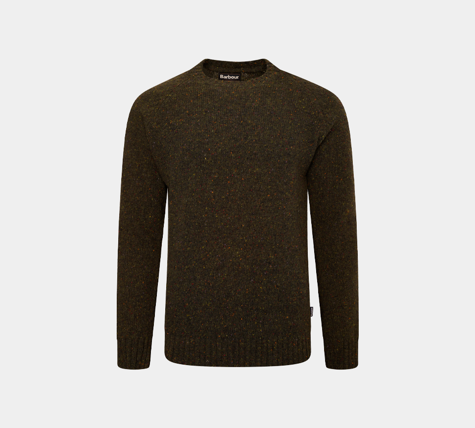 Barbour Netherton Rundhals-Strickpullover – Forrest