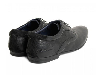 BASE London Galactic Waxy Black Shoes UK 6