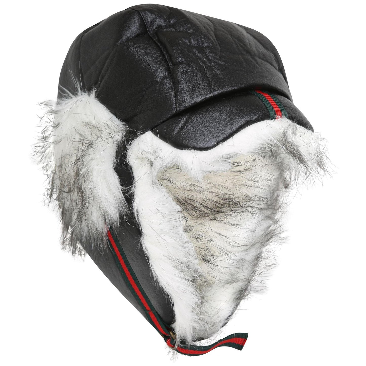 Schwarz gepolsterter 10162 Trapperhut für Herren, Schwarz, 58–60 cm