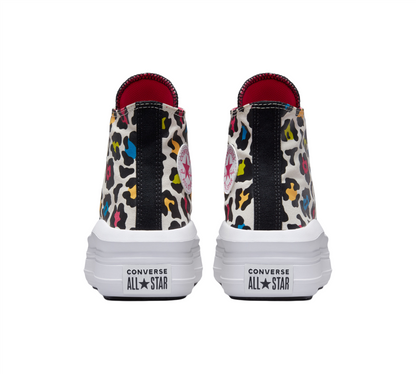 Converse Leopard Print Chuck Taylor Kinder All Star Move 272376C Schuhe Reiher/Schwarz UK Größe 3-5,5
