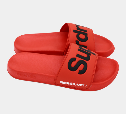 Superdry Classic Pool Slides MF31008A0MG Apple Red S-XL