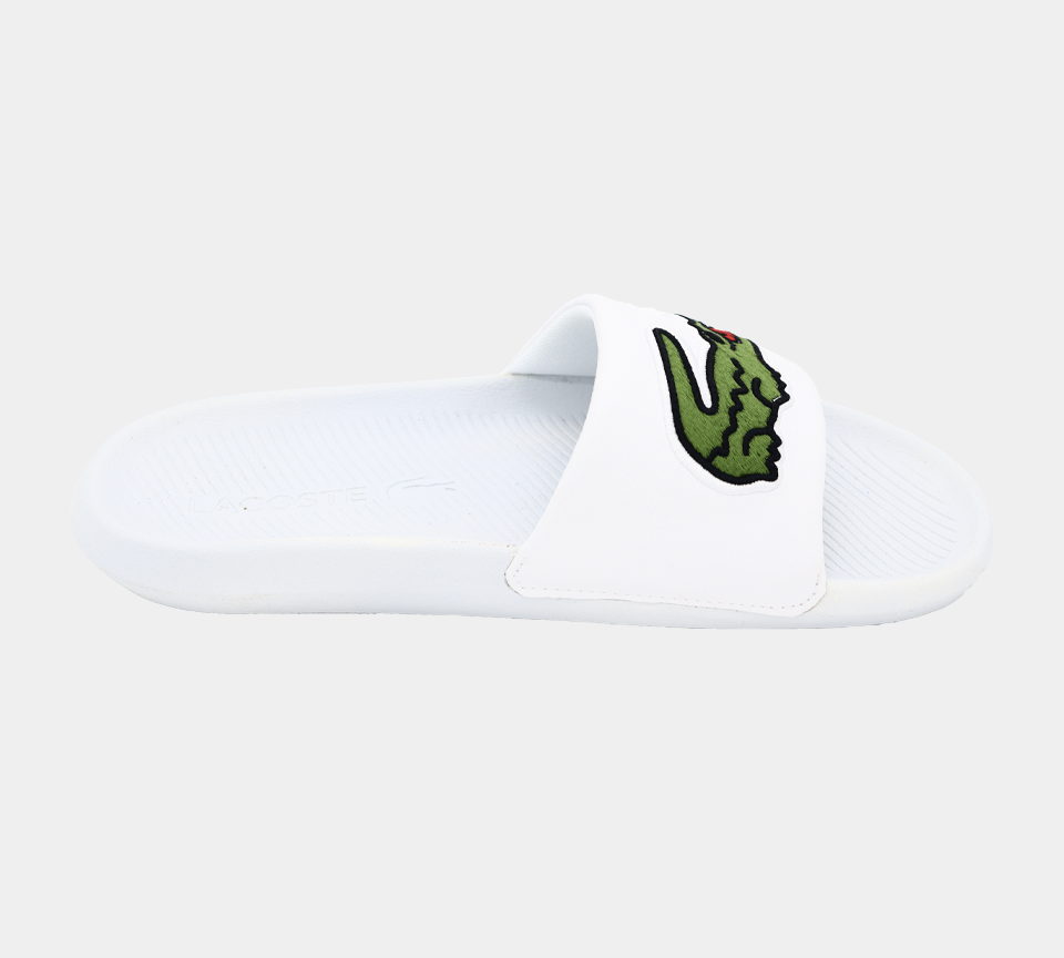 LACOSTE Croco Slide 319 4 US CMA 7-38CMA0073082 WHT-GRN UK 6-11