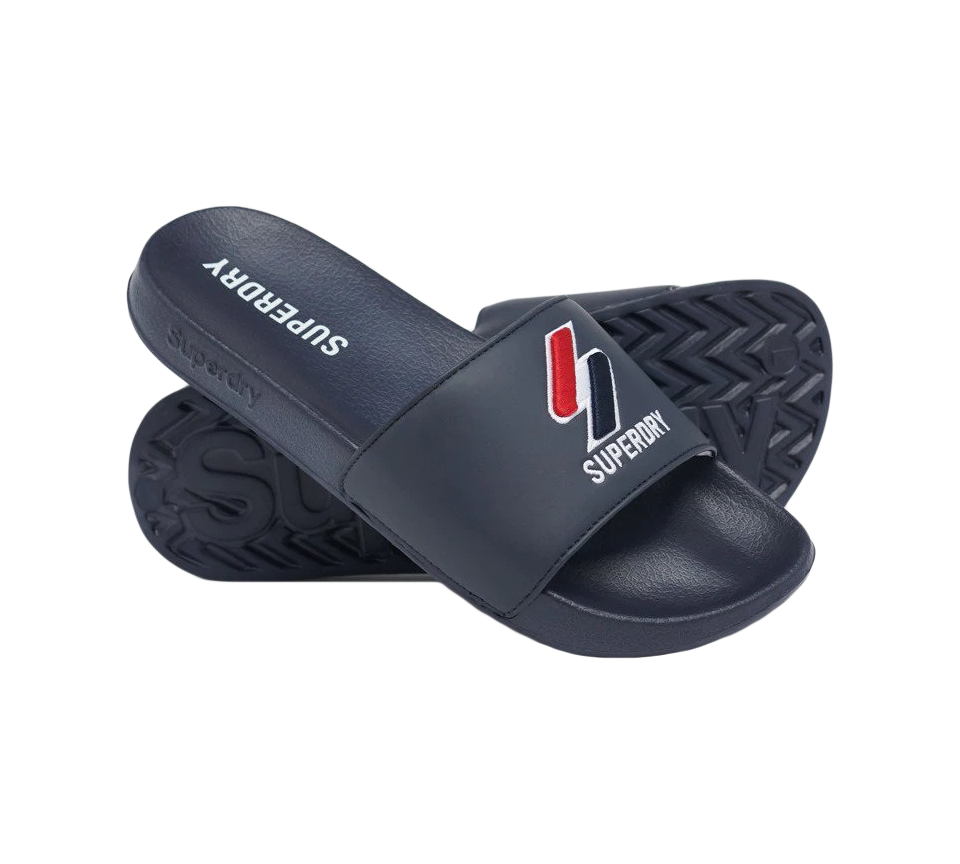 Superdry Core Pool MF310132A 98T Sliders Eclipse Navy UK S-L
