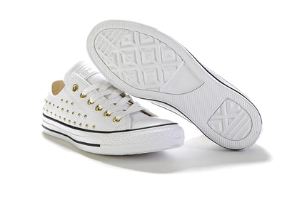 Converse CTAS OX 561684C Weiß/Gold Damen UK 3-8