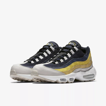 Nike Air Max 95 Essential 749766 107 Trainers Grey/Yellow UK 6-12