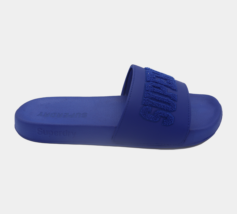 Superdry High Build Logo Pool MF310134A 06G Slides Royal S-XL