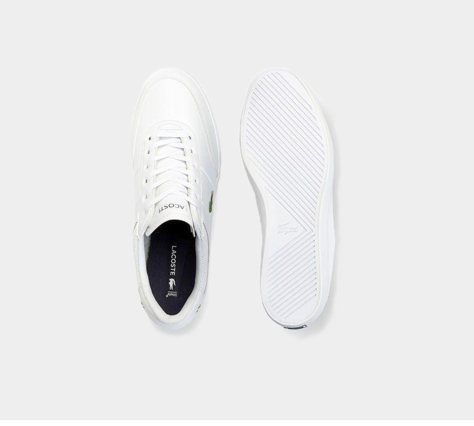 LACOSTE COURT-MASTER 118 2 CAM WHT/NVY LEATHER TRAINERS UK 6-11