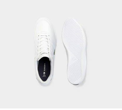 LACOSTE COURT-MASTER 118 2 CAM WHT/NVY LEATHER TRAINERS UK 6-11