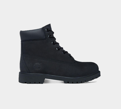 Timberland 6" Premium Lace Up Boots 12907 Black Nubuck Juniors UK